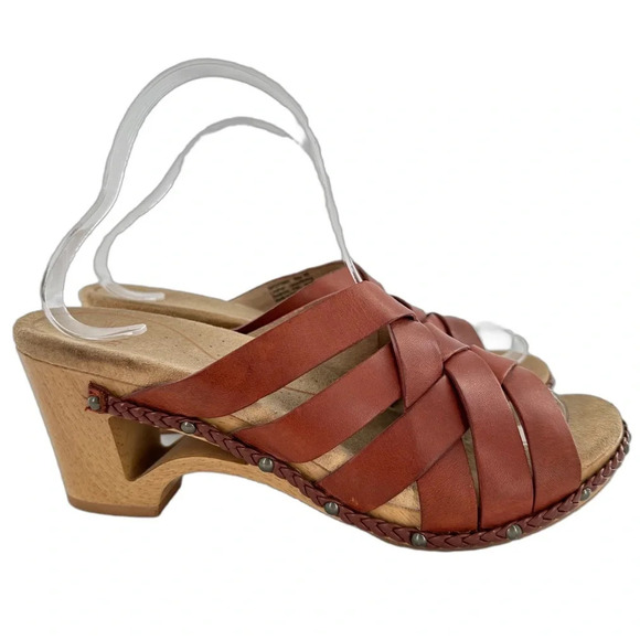 Dansko Troy sandals size 40 brown leather woven slip on clogs orthopedic - Picture 14 of 14